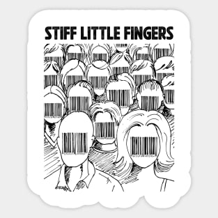 Barcode face Stiff Little Fingers Sticker